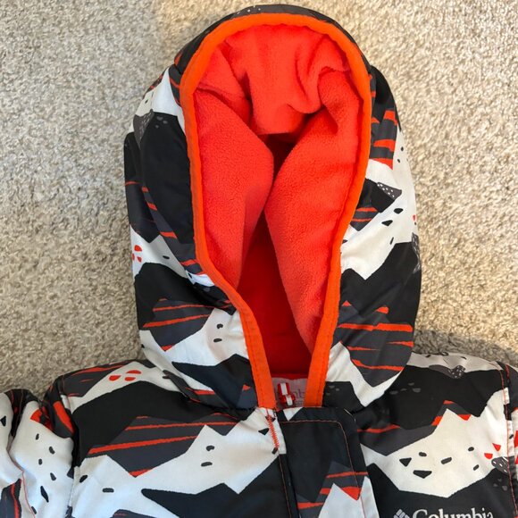 Columbia Baby Black and Orange Puffer Bunting Suit Down Filled 3-6 months winter - Picture 4 of 10